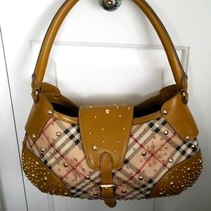 Burberry vintage studded shoulder bag
